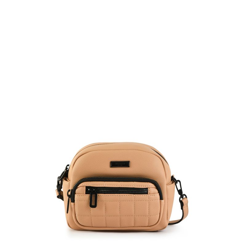 AMPHORA - Cartera bandolera pequeña lambert beige