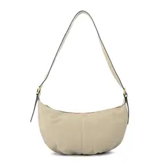 AMPHORA - Cartera corte oval mediana blanche beige