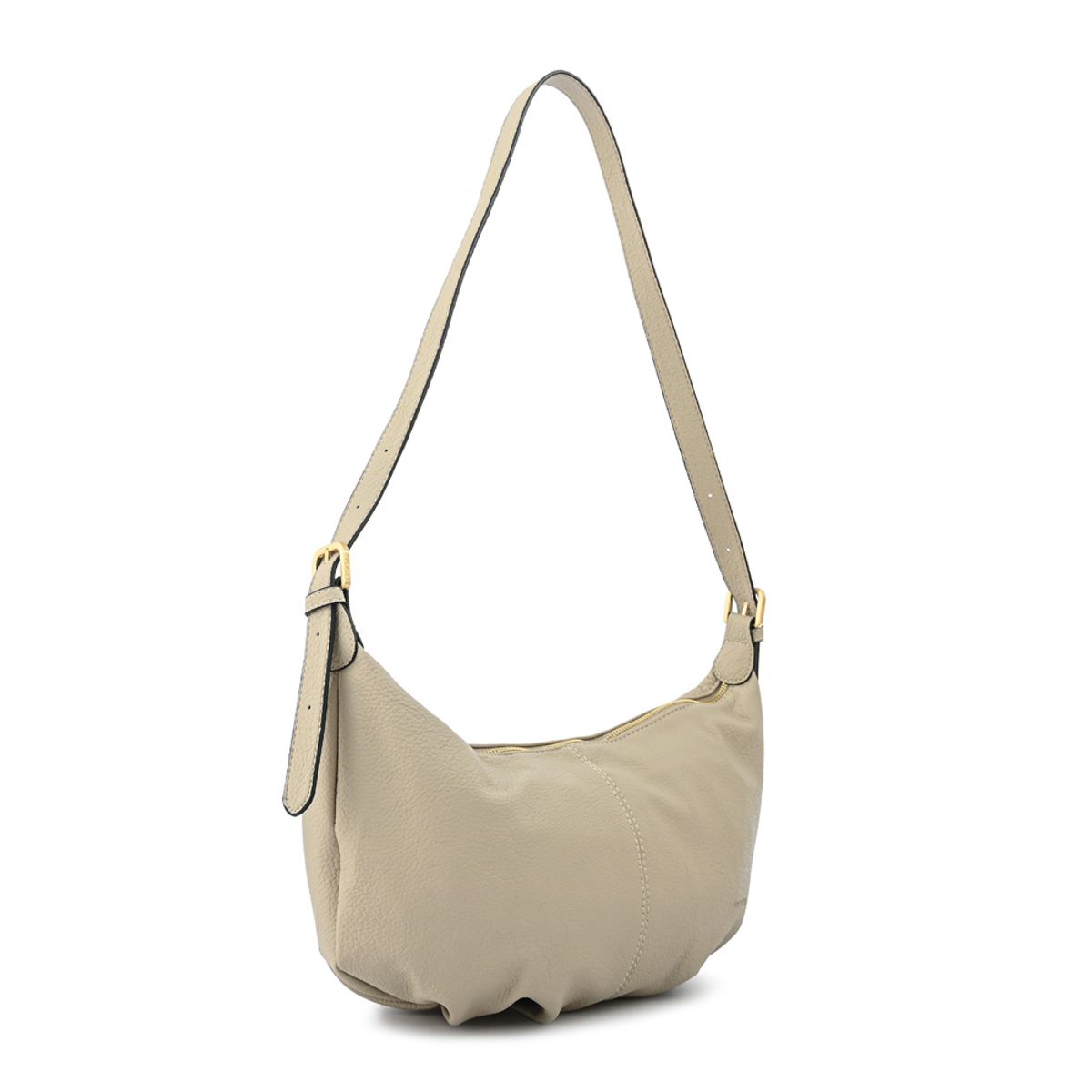 AMPHORA - Cartera corte oval blanche mediana beige