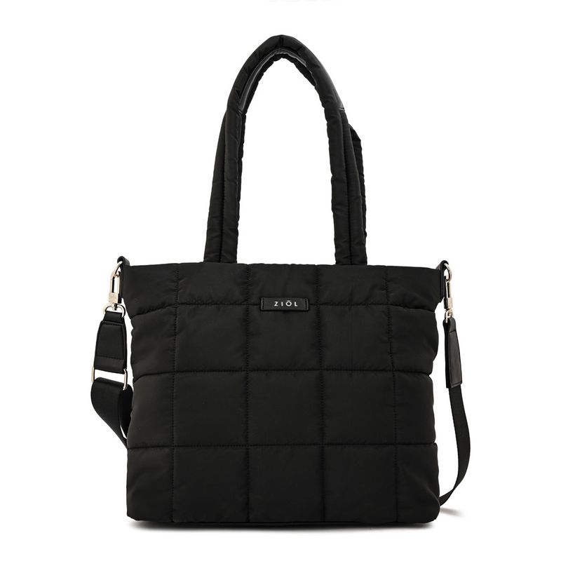 ZIOL - Cartera dos asas mediana nacha negro
