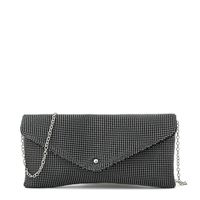 Cartera fiesta con tapa smith pequeña plateado oscuro