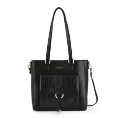 AMPHORA - Cartera tote tres divisiones lya mediana negro especial