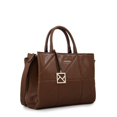 Imagen 2 del producto Cartera tote tres divisiones meryl mediana café oscuro