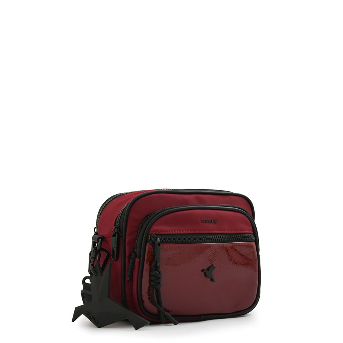TRINUS - Cartera bandolera bandolera carina mediana burdeo