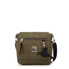 TRINUS - Cartera Bandolera con tapa mediana belina verde oliva