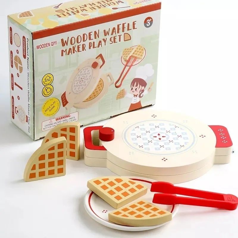 GENERICO - maquina de Waffle Juguete De Madera Didáctico simulacion