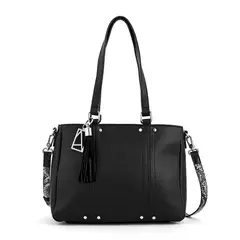 AMPHORA - Cartera tote Tres divisiones mediana leroy negro