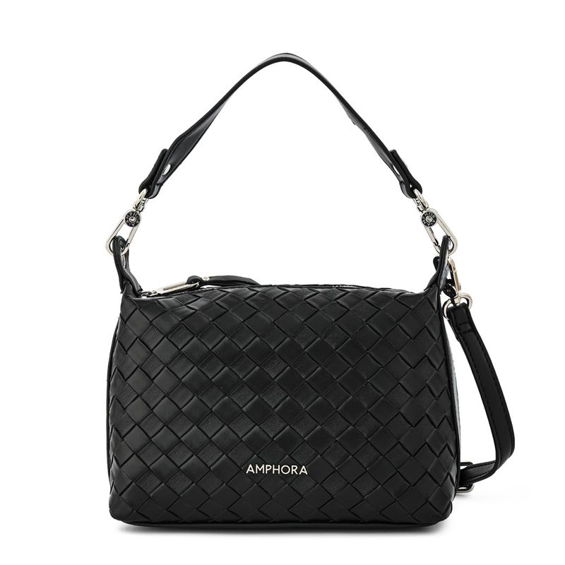 AMPHORA - Cartera corte oval pequeña bercy negro
