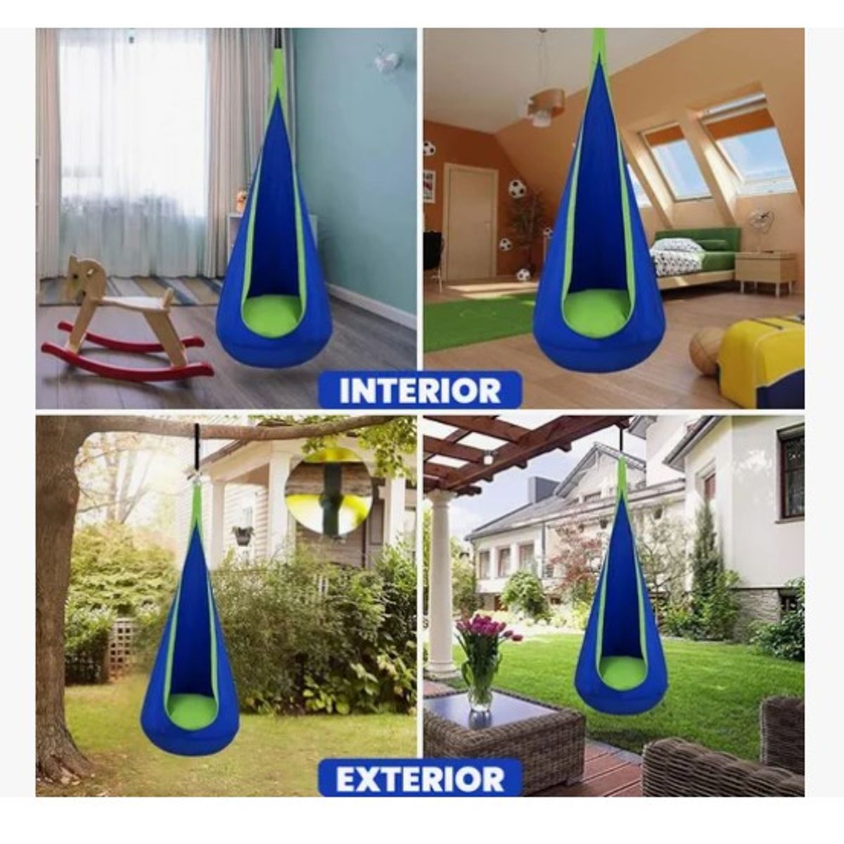 ESHOPANGIE - Columpio Sensorial Hamaca Niños Interior Y Exterio Con Cojín