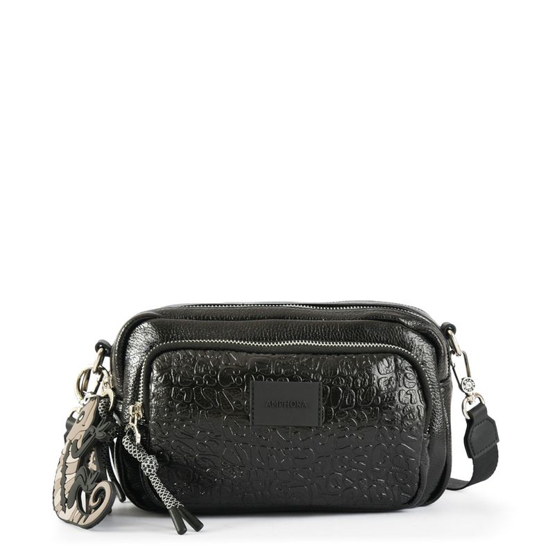 AMPHORA - Cartera bandolera exotic negro