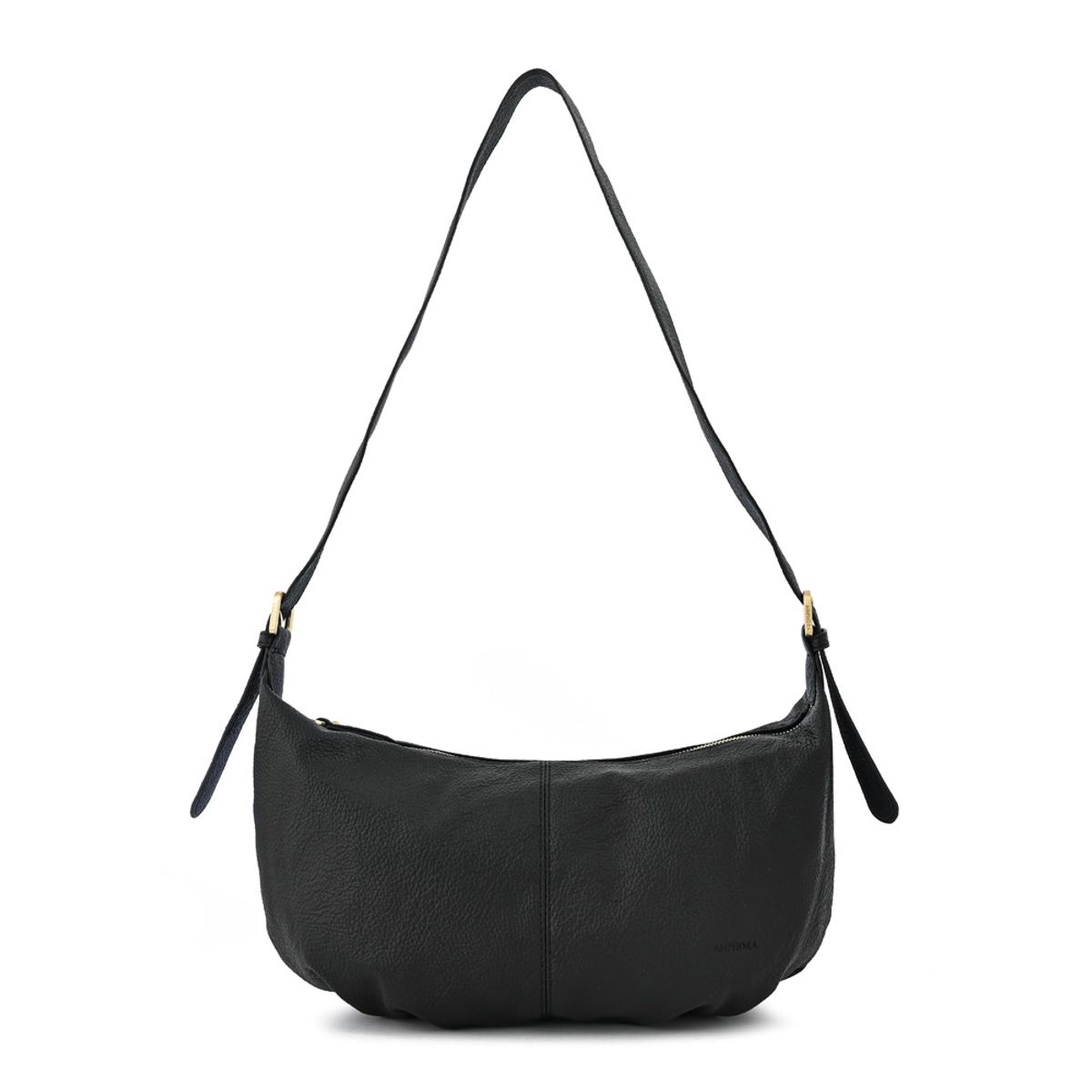 AMPHORA - Cartera corte oval blanche mediana negro
