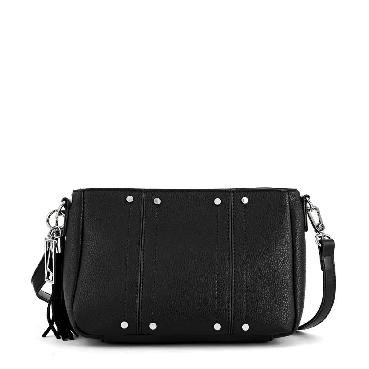 AMPHORA - Cartera bandolera leroy pequeña negro especial