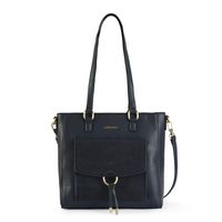Cartera tote tres divisiones lya mediana azul oscuro