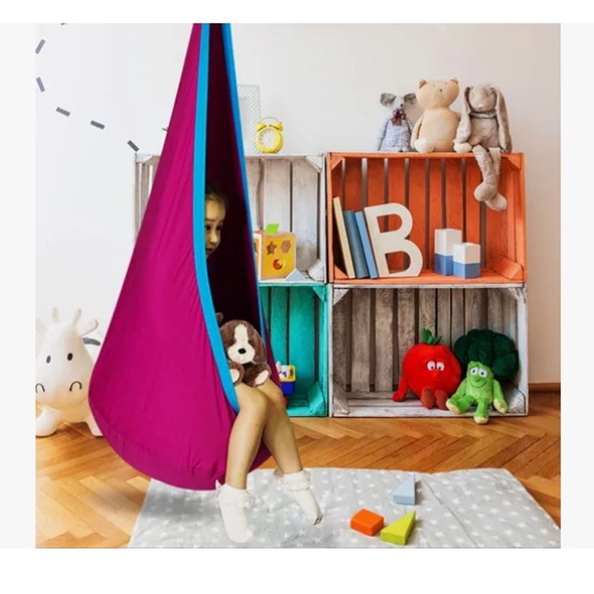 ESHOPANGIE - Columpio Sensorial Hamaca Niños Interior Y Exterio Con Cojín
