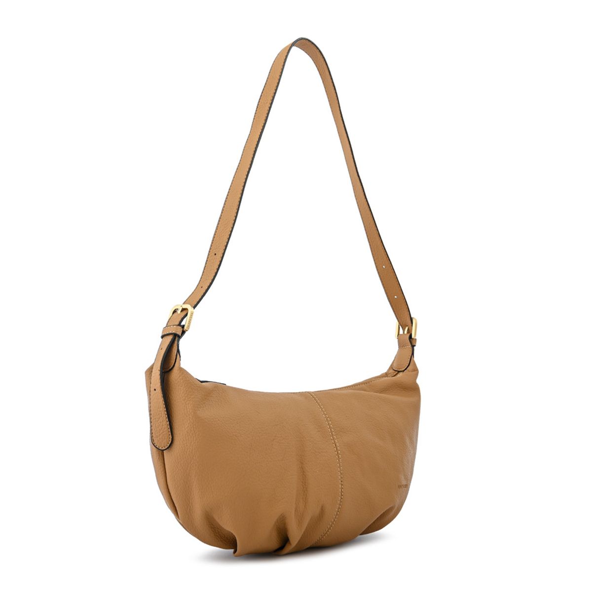 AMPHORA - Cartera corte oval blanche mediana camel