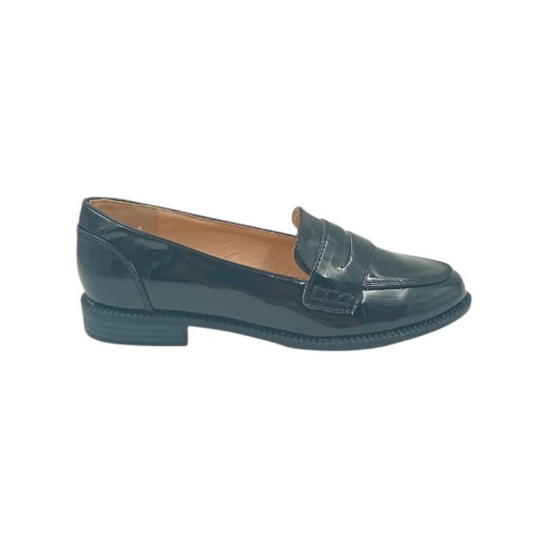 HERIEL - Mocasín Negro Charol Mujer