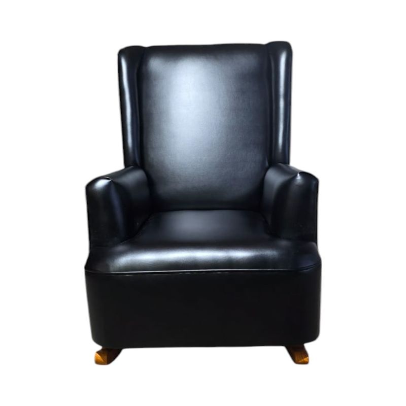 DISEÑOS VALESTRINI - SILLON MECEDOR ECOCUERO NEGRO