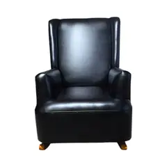 DISEÑOS VALESTRINI - SILLON MECEDOR ECOCUERO NEGRO