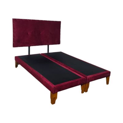 Imagen 2 del producto CAMA EUROPEA DOS PLAZAS FELPA BURDEO