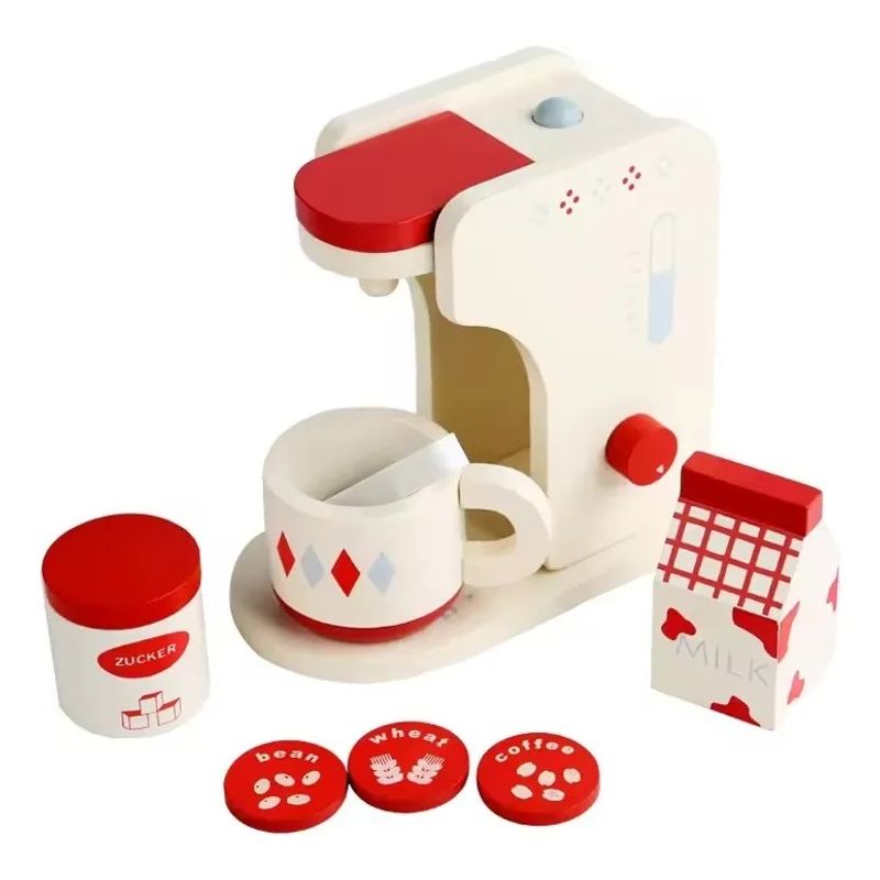 GENERICO - mini cafetera Juguete De Madera Didáctico simulación