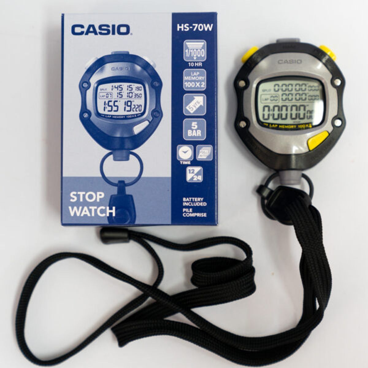 CASIO - CRONOMETRO CASIO HS70W-1 100 LAP LINEA PROFESIONAL