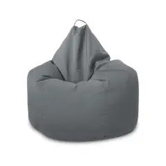 GENERICO - Puff Pera Adulto Oxford Gris Con Relleno