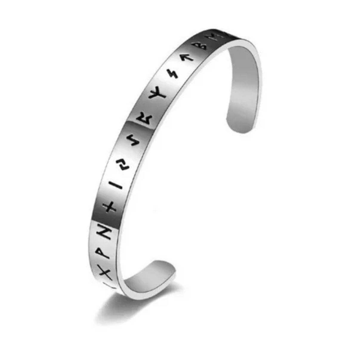 GENERICO - Pulsera Vikinga Runas Silver Hombre Moda
