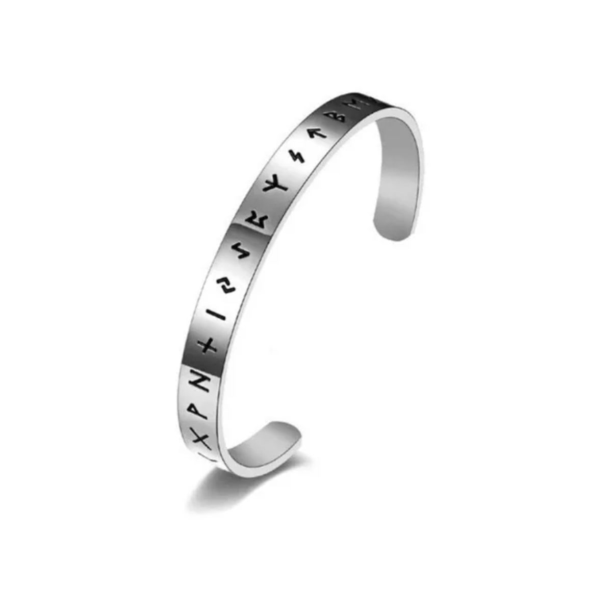 GENERICO - Pulsera Vikinga Runas Silver Hombre Moda