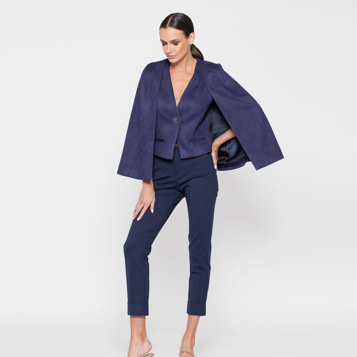 LUDOVICA - Tapado Mujer Margarita Azul Marino Ludovica