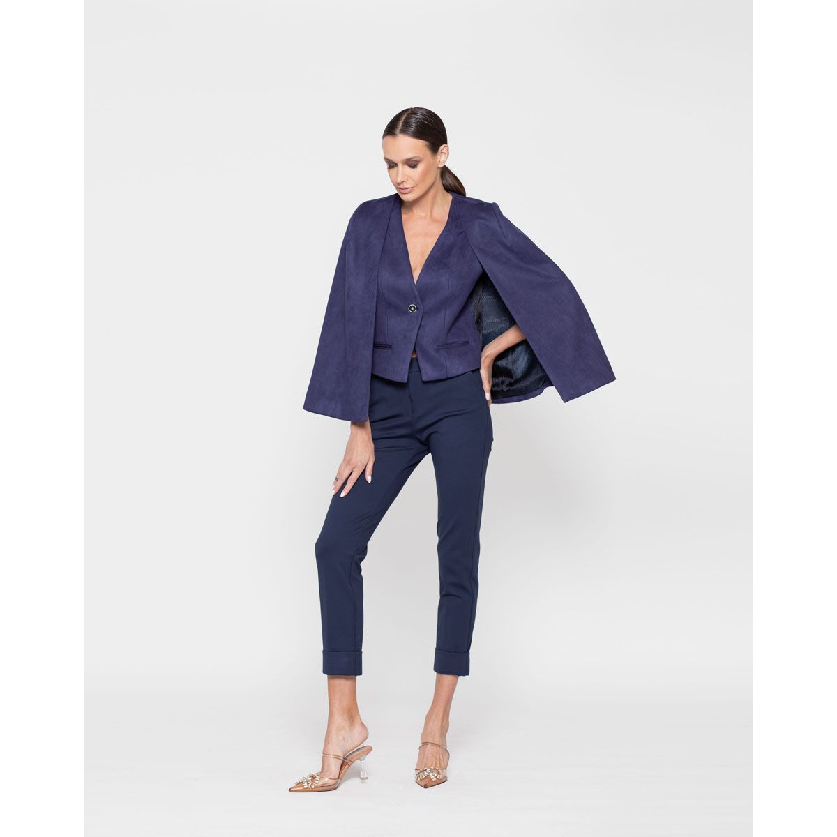 LUDOVICA - Tapado Mujer Margarita Azul Marino Ludovica