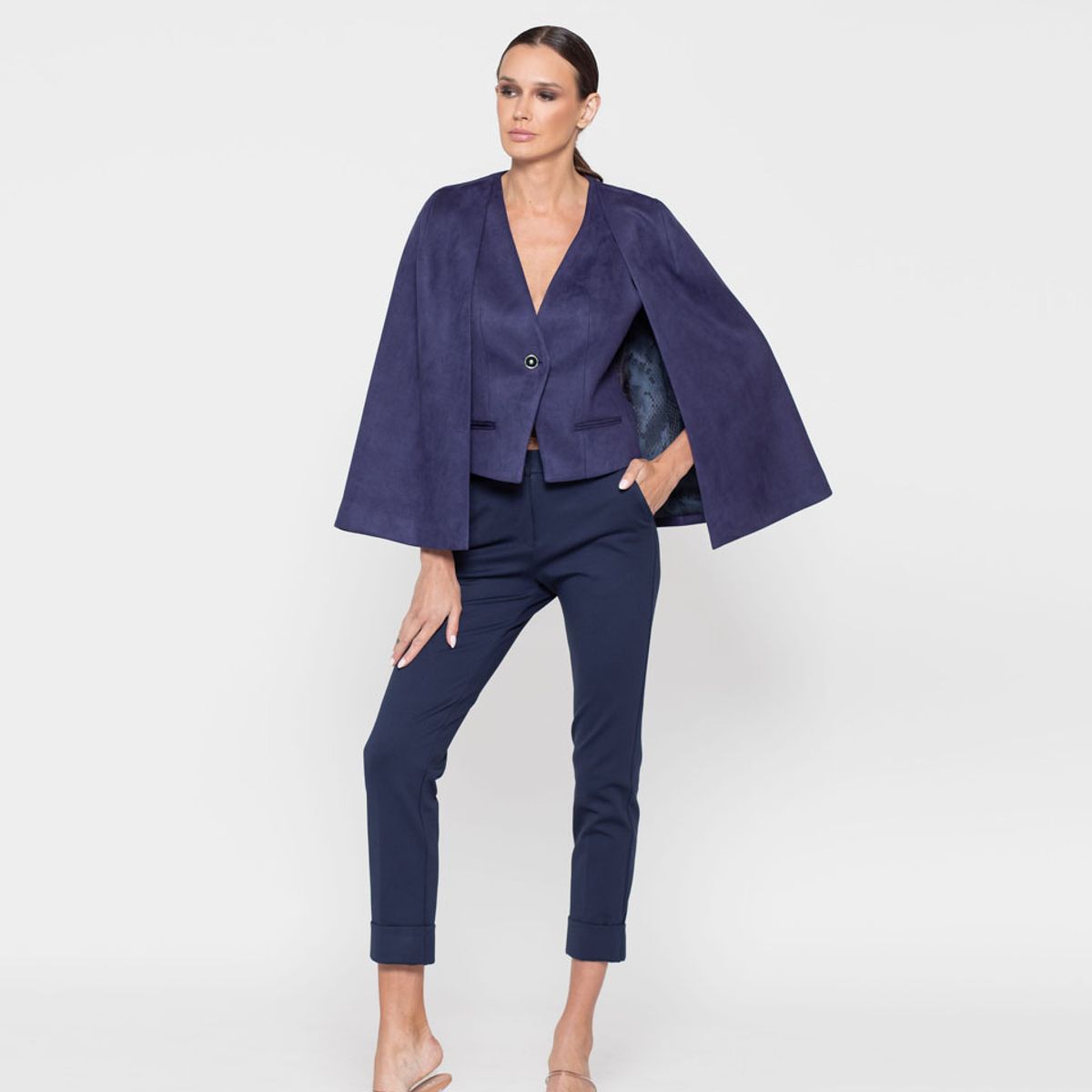 LUDOVICA - Tapado Mujer Margarita Azul Marino Ludovica