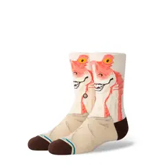 STANCE - Sock Kids Jar Jar Crew Vintage White - Beige
