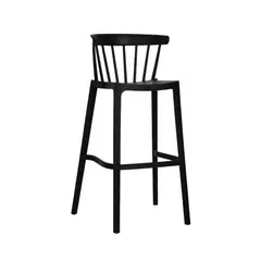 PLOS - Silla Piso Bar Taburete Terraza Cocina x1 Unidad Turín Negro