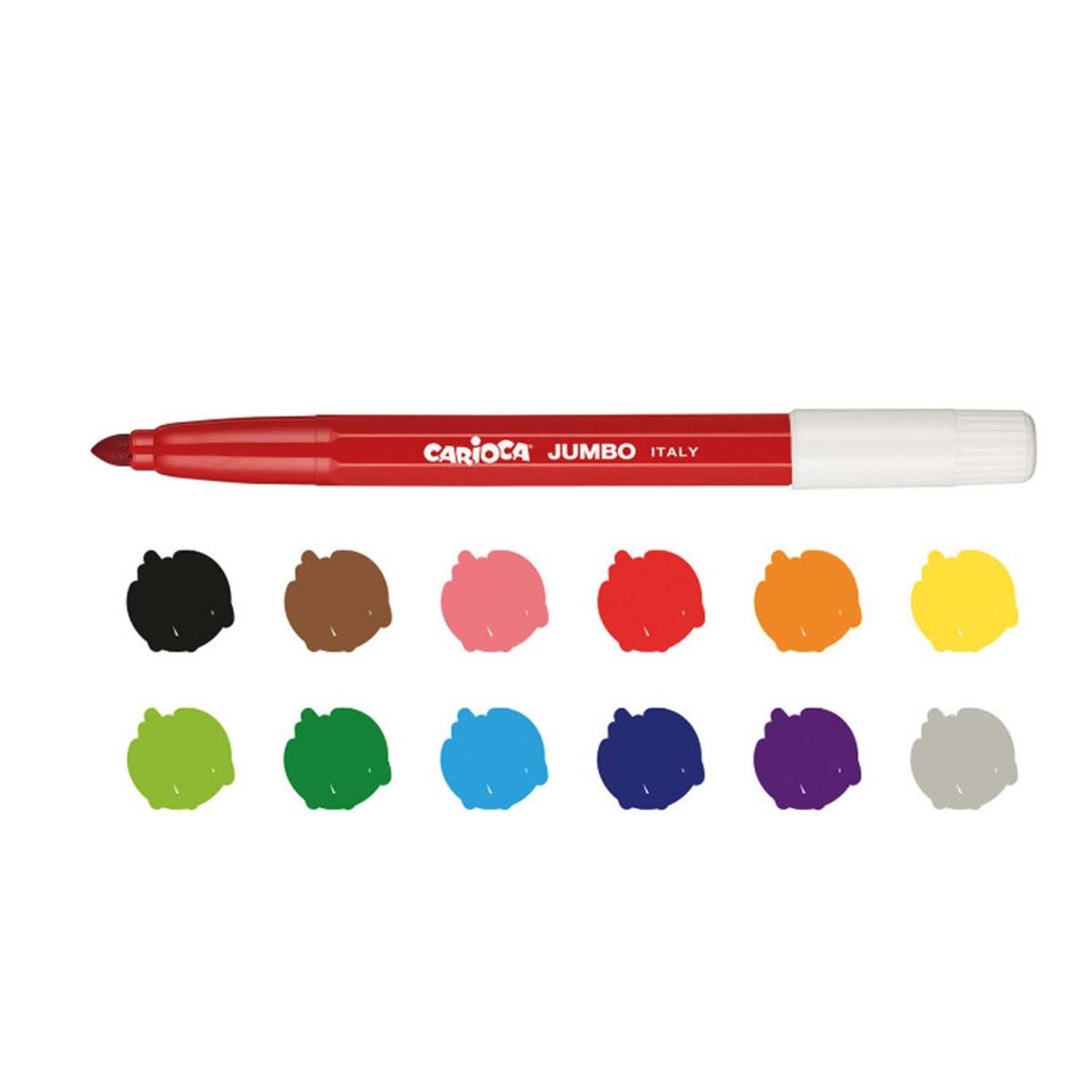 CARIOCA - Plumones Jumbo Carioca 12 Colores