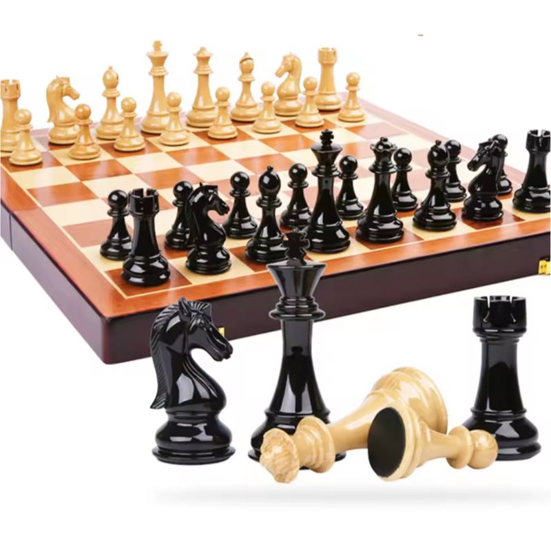 GENERICO - Tablero Juego de ajedrez Clásico, pequeño  de 24x24 cm premium