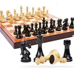 GENERICO - Tablero Juego de ajedrez Clásico, pequeño de 24x24 cm premium