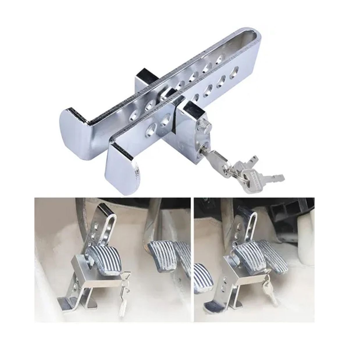 DBLUE - Traba Pedal Automóvil Con Candado Y Llaves De Seguridad - Ps