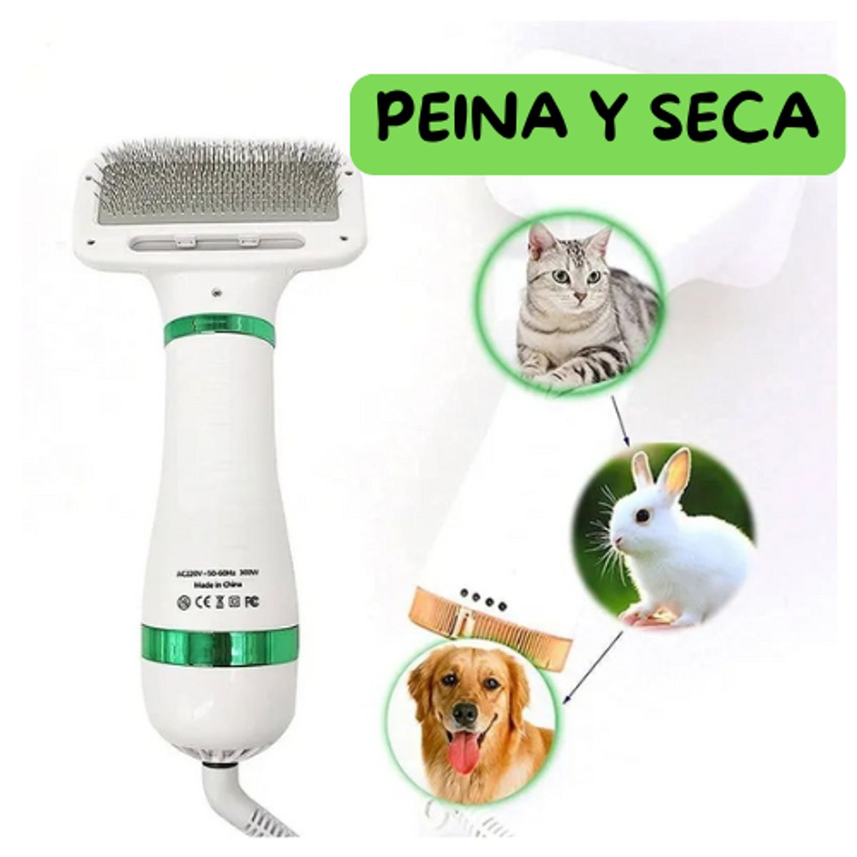 MOVI - Cepillo para Mascotas 2 en 1