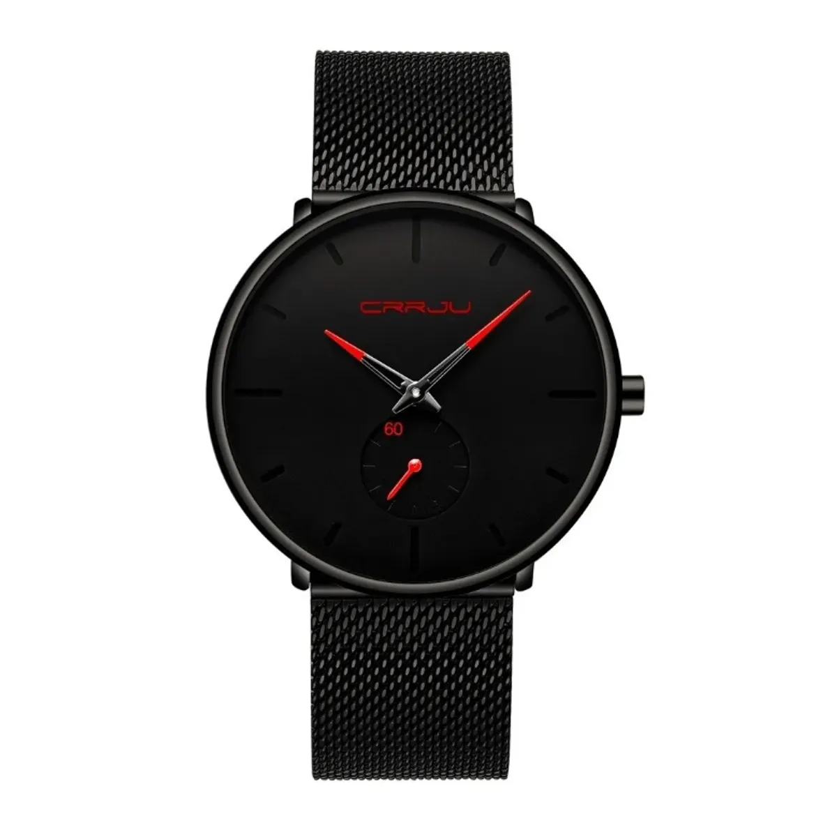 GENERICO - Reloj Crrju Black Red Hombre Caballeros Masculino Royal Madriz