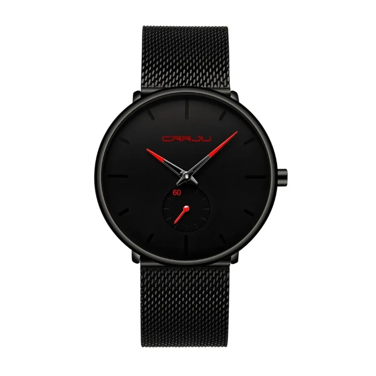 GENERICO - Reloj Crrju Black Red Hombre Caballeros Masculino Royal Madriz