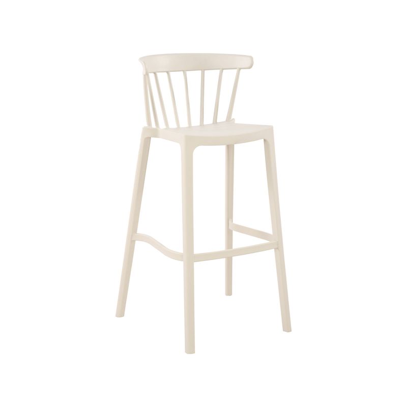 PLOS - Silla Piso Bar Taburete Terraza Cocina x1 Unidad Plos Turín Blanco
