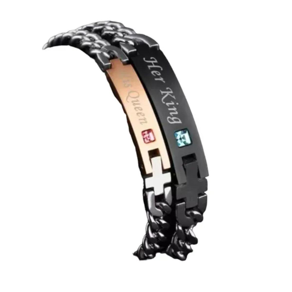 GENERICO - Conjunto Pulseras Parejas Love El Rey Y La Reina Moda Royal madriz