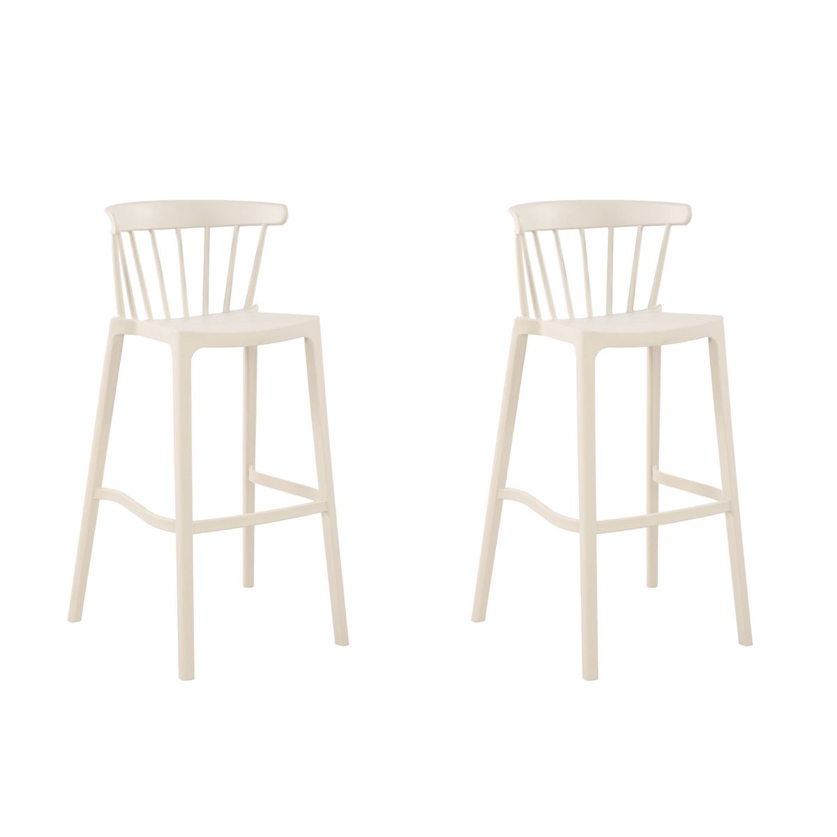 PLOS - Silla Piso Bar Taburete Terraza 76 cm Pack x2 Unidades Plos Turín