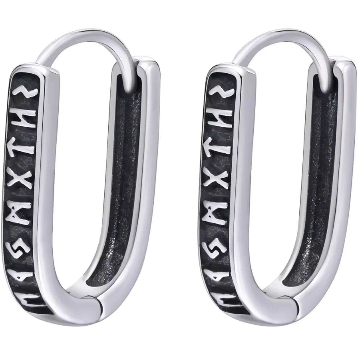 GENERICO - Aros Vikingos Punk Runas Vikingas Hombre Mujer Moda Titanio