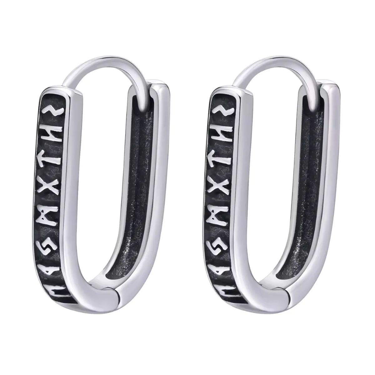 GENERICO - Aros Vikingos Punk Runas Vikingas Hombre Mujer Moda Titanio