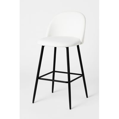 Imagen 2 del producto Pack 2 Pisos de Bar Taburete Velvet 66cm Terciopelo Blancos