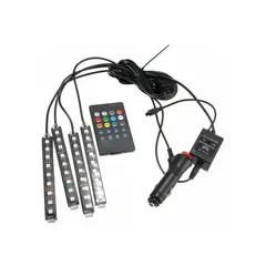 PUNTO STORE - Kit De 4 Tiras Led Flexibles Rgb Para Autos - Ps