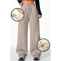 Pantalón Buzo Algodón Térmico Forrado en Chiporro Palazzo