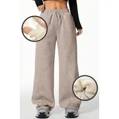 AGW - Pantalón Buzo 100% Algodón Térmico Forrado en Chiporro Palazzo