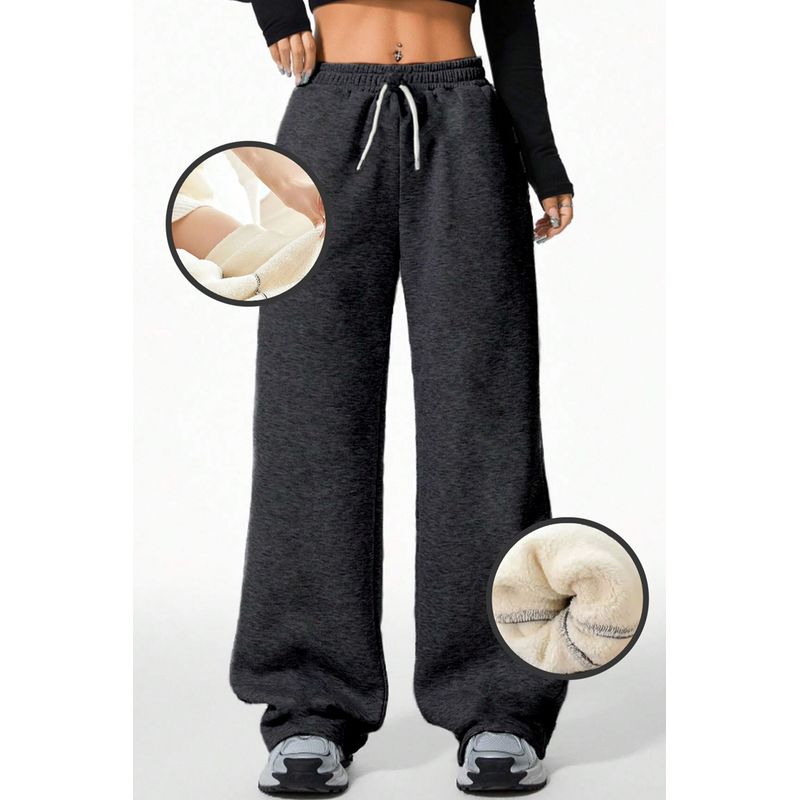 AGW - Pantalón Buzo 100% Algodón Térmico Forrado en Chiporro Palazzo